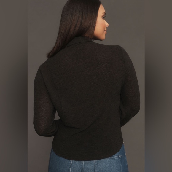 Anthropologie Long-Sleeve Textured Button-Front Blouse - Picture 5 of 14